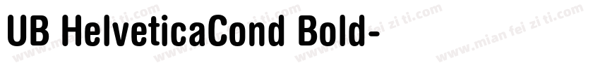 UB HelveticaCond Bold字体转换